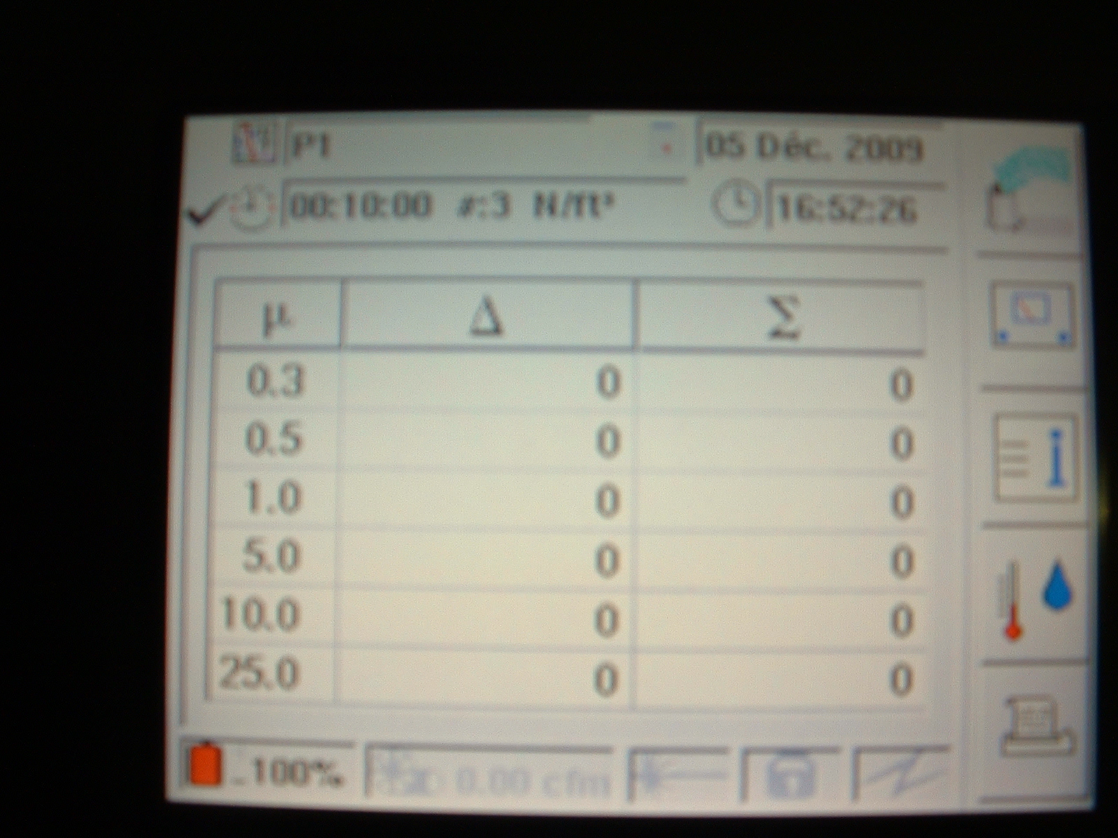 Compteur de particules - Salle Blanche